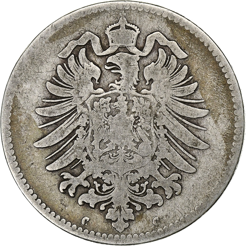 Empire allemand, Wilhelm I, Mark, 1874, Frankfurt, Argent, TB+, KM:7
