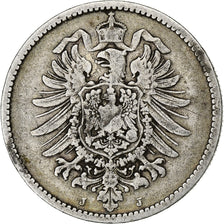 GERMANY - EMPIRE, Wilhelm I, Mark, 1881, Hambourg, Silver, VF(20-25), KM:7