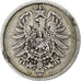 DUITSLAND - KEIZERRIJK, Wilhelm I, Mark, 1881, Hambourg, Zilver, FR, KM:7