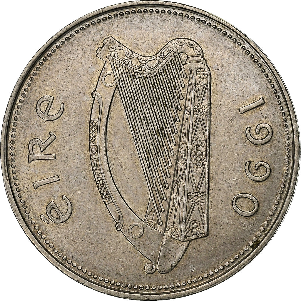REPUBLIEK IERLAND, Punt, Pound, 1990, Cupro-nikkel, ZF, KM:27