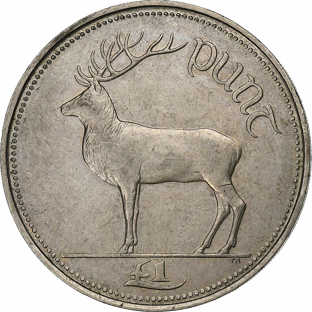 REPUBLIEK IERLAND, Punt, Pound, 1990, Cupro-nikkel, ZF, KM:27