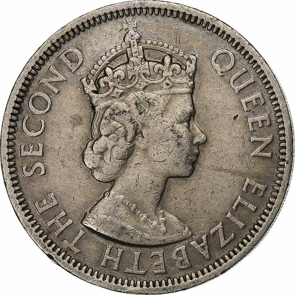 Mauritius, Elizabeth II, Rupee, 1975, Miedź-Nikiel, AU(50-53), KM:35.1