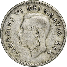Canada, George VI, 10 Cents, 1950, Royal Canadian Mint, Silver, EF(40-45), KM:43