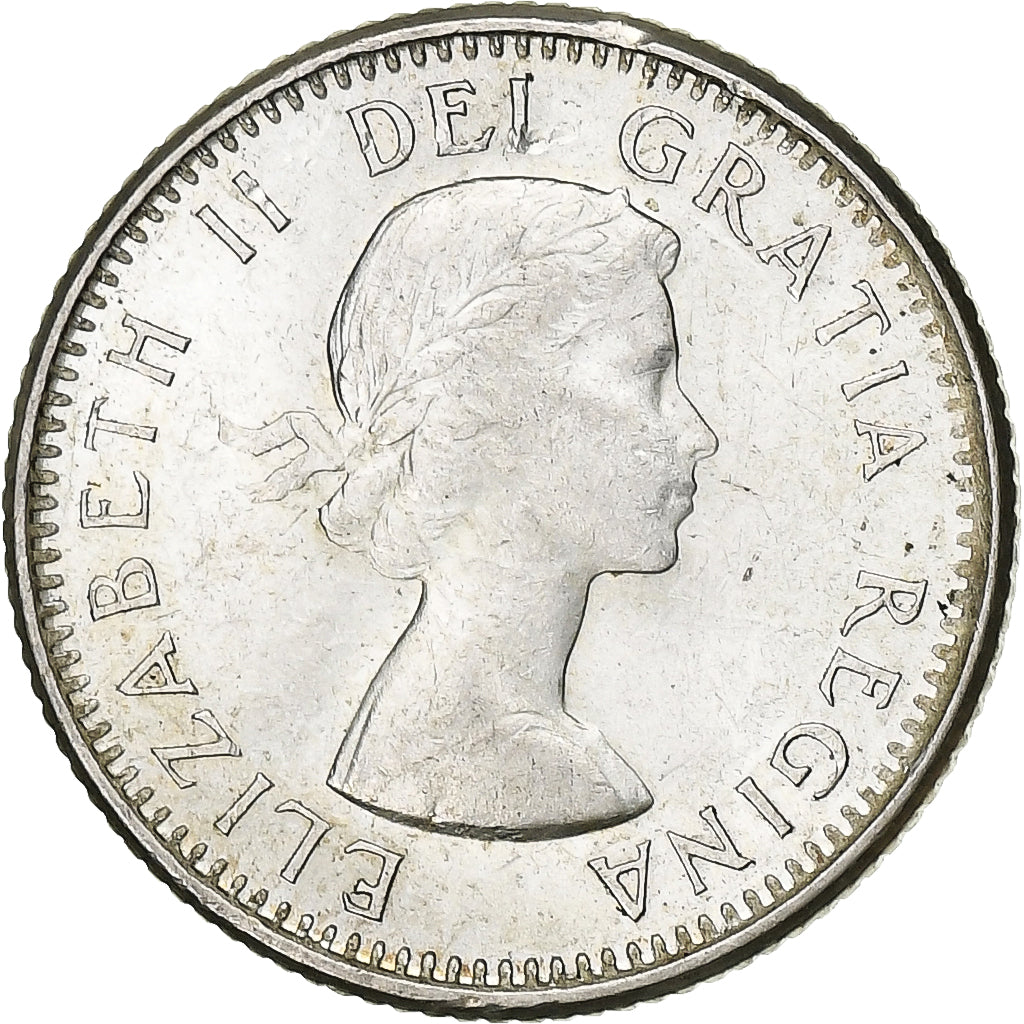 Kanada, Elizabeth II, 10 Cents, 1962, Royal Canadian Mint, Silber, SS+, KM:51
