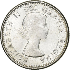 Canada, Elizabeth II, 10 Cents, 1962, Royal Canadian Mint, Argent, TTB+, KM:51