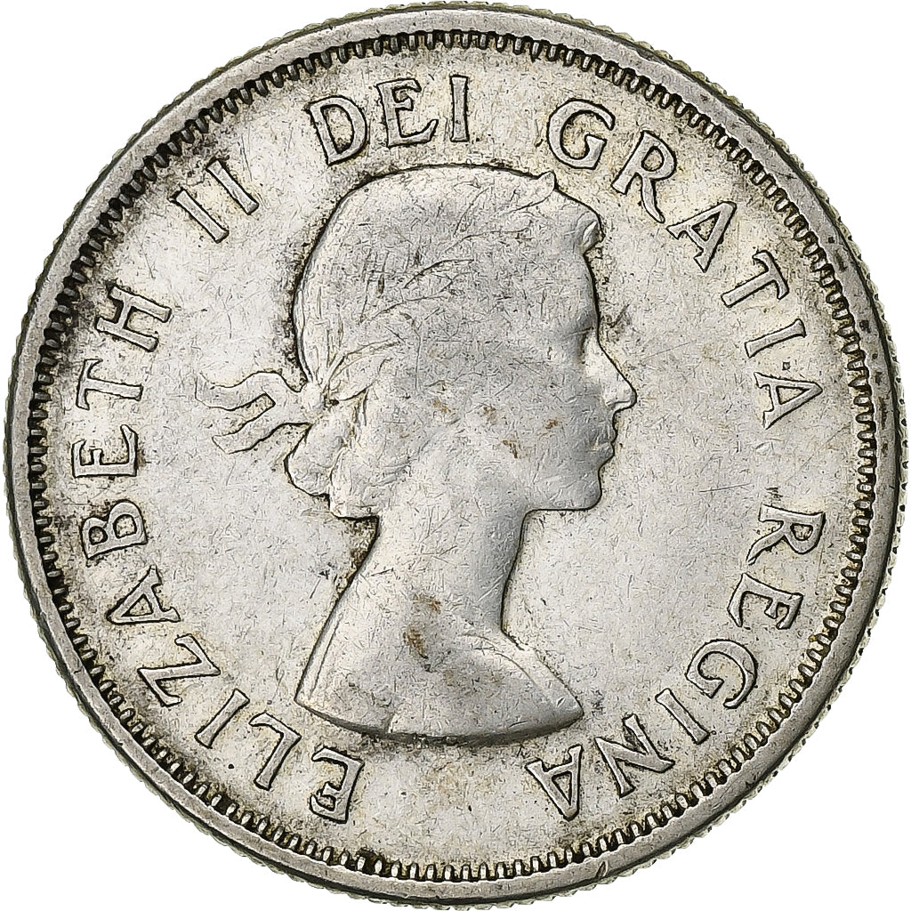 Canada, Elizabeth II, 25 Cents, 1957, Royal Canadian Mint, Silver, EF(40-45)