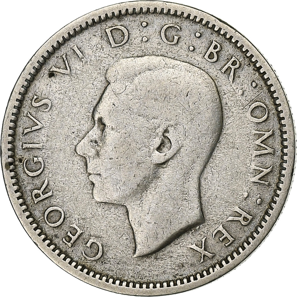 Wielka Brytania, George VI, 6 Pence, 1945, Srebro, EF(40-45), KM:852