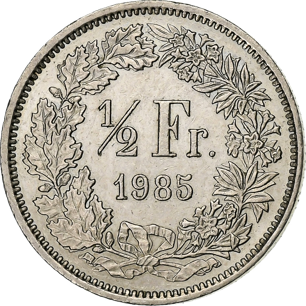Suisse, 1/2 Franc, 1985, Bern, Cupro-nickel, SUP, KM:23a.3