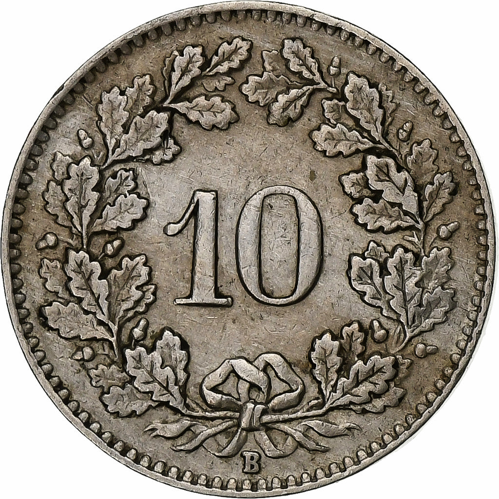 Suiza, 10 Rappen, 1944, Bern, Cobre - níquel, MBC+, KM:27