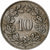 Suiza, 10 Rappen, 1944, Bern, Cobre - níquel, MBC+, KM:27