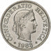Suiza, 10 Rappen, 1983, Bern, Cobre - níquel, EBC, KM:27