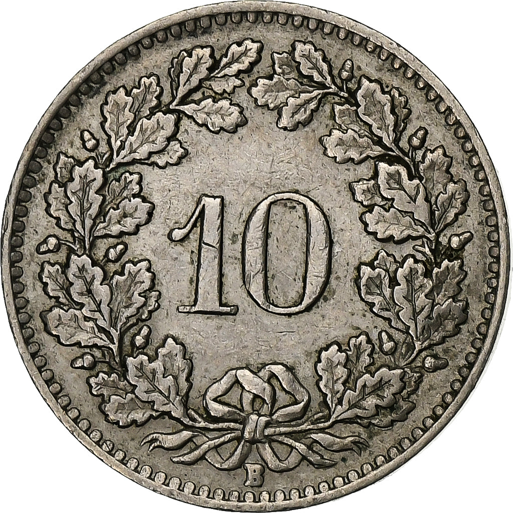 Suiza, 10 Rappen, 1946, Bern, Cobre - níquel, MBC+, KM:27