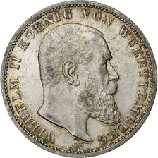 German States, WURTTEMBERG, Wilhelm II, 3 Mark, 1914, Freudenstadt, Silver