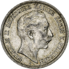 German States, PRUSSIA, Wilhelm II, 2 Mark, 1912, Berlin, Silver, AU(50-53)