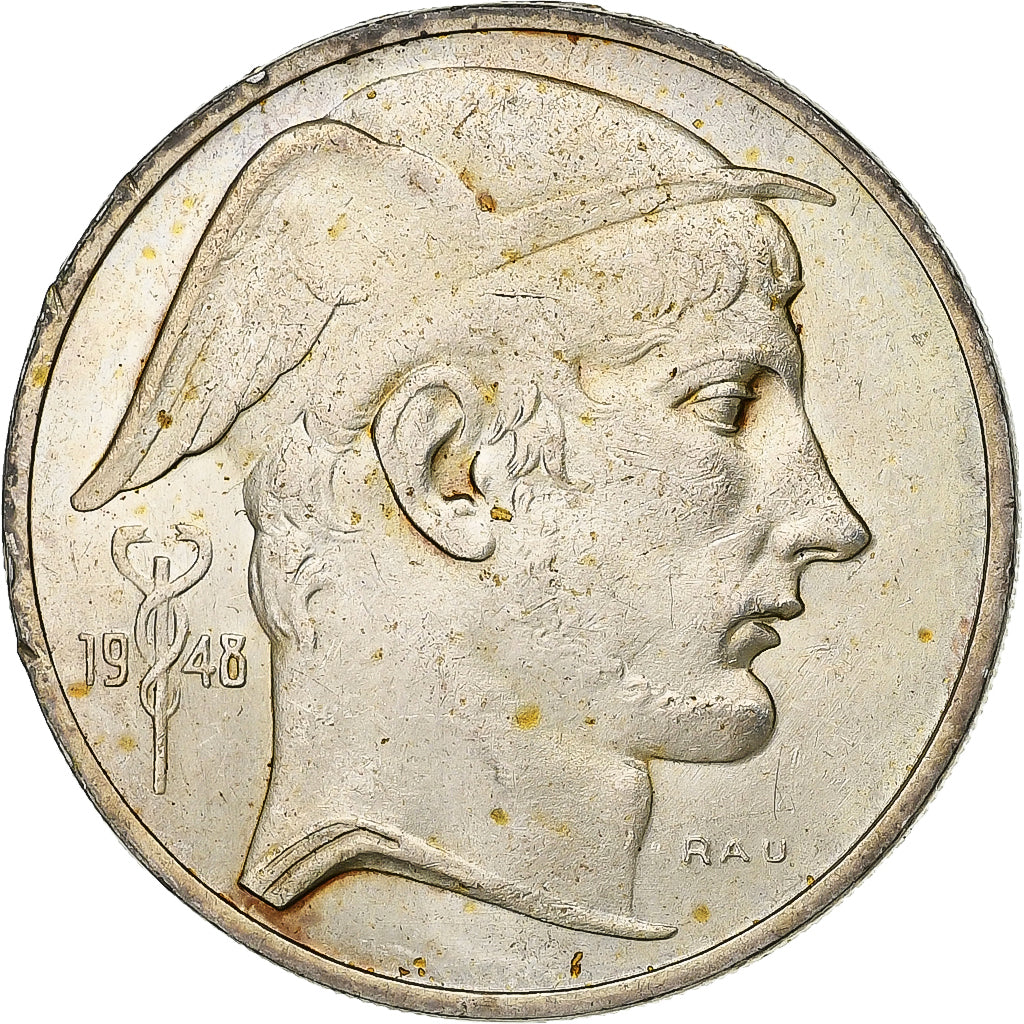 Belgio, Régence Prince Charles, 50 Francs, 50 Frank, 1948, Argento, BB+