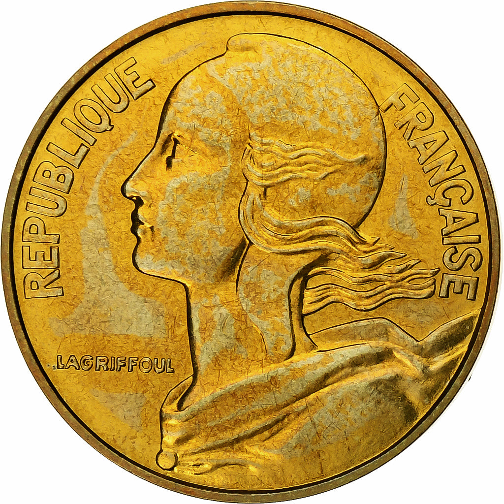 France, 20 Centimes, Marianne, 1980, Paris, Aluminum-Bronze, MS(65-70)