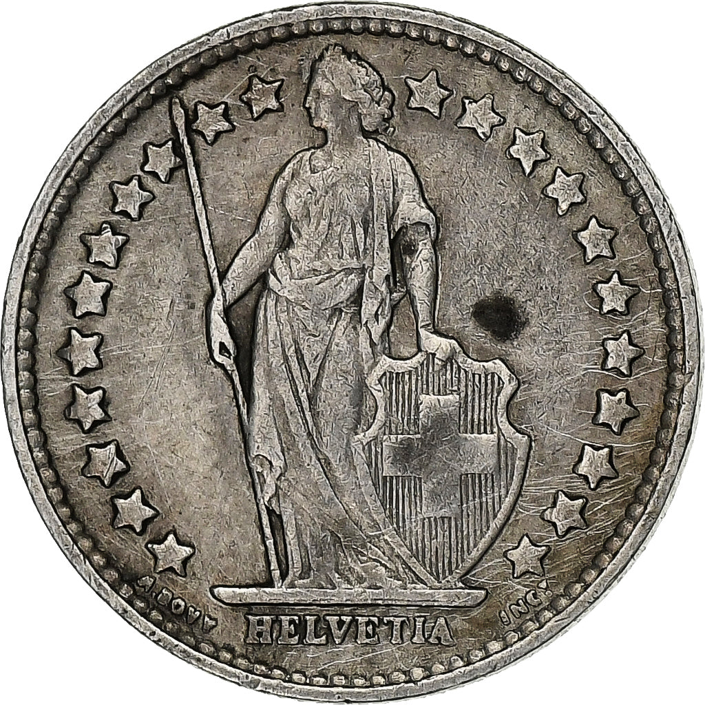 Switzerland, 1/2 Franc, 1909, Bern, Silver, EF(40-45), KM:23