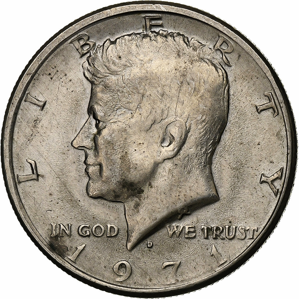 Stati Uniti, Half Dollar, Kennedy Half Dollar, 1971, U.S. Mint, Rame ricoperto