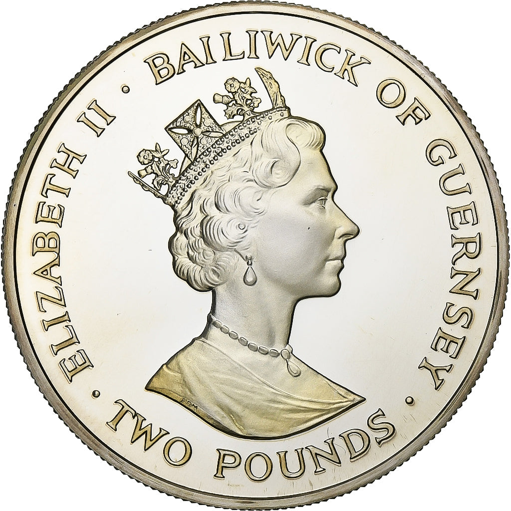 Guernsey, Elizabeth II, 2 Pounds, 1997, British Royal Mint, PP, Silber, STGL