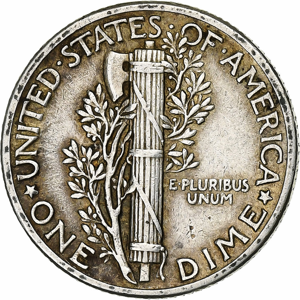 États-Unis, Dime, Mercury Dime, 1941, U.S. Mint, Argent, TTB, KM:140