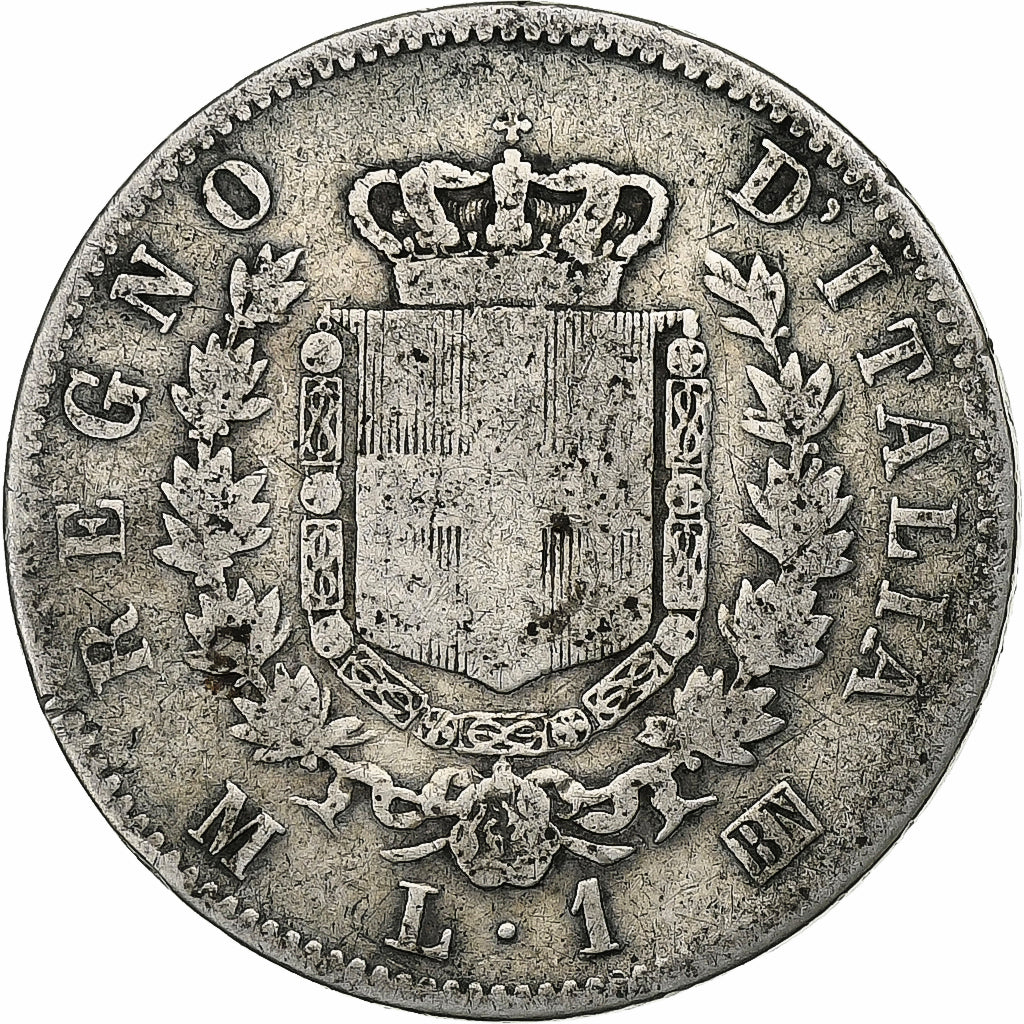 Italy, Vittorio Emanuele II, Lira, 1867, Milan, Silver, VF(20-25), KM:5a.1