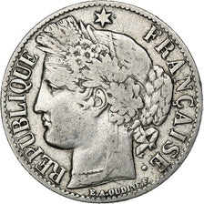 France, Franc, Cérès, 1871, Bordeaux, Argent, TB, Gadoury:465, KM:822.2