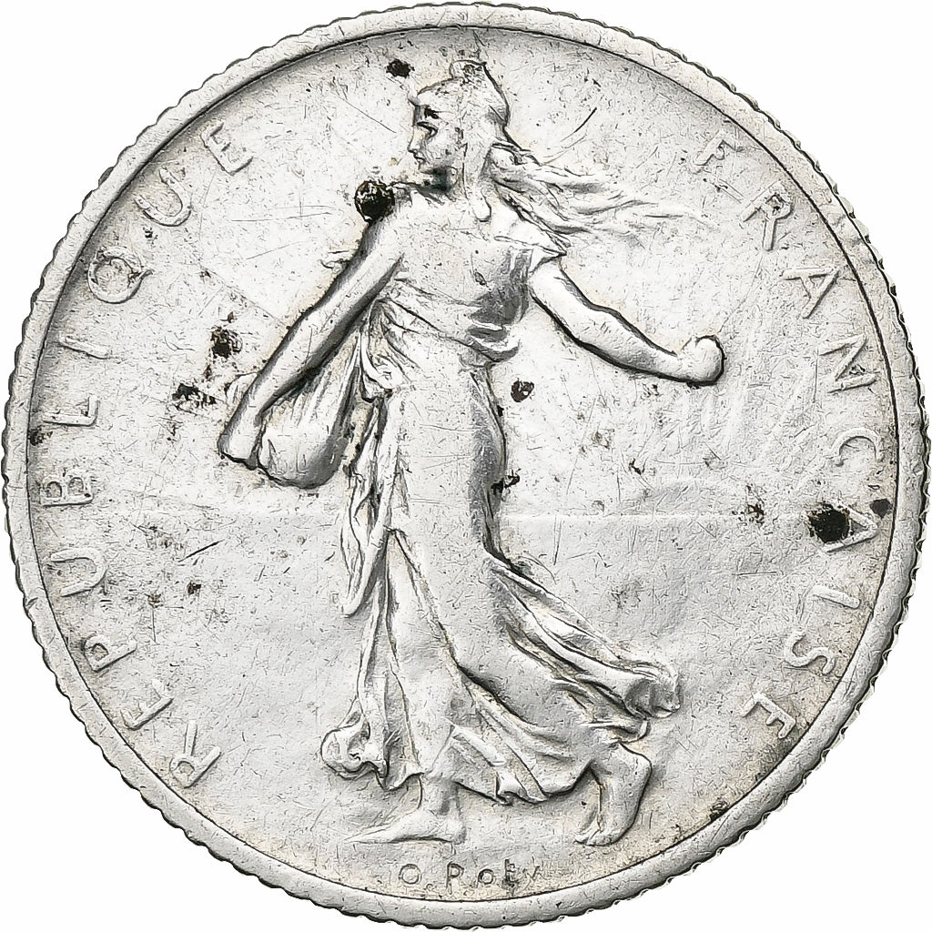 France, Franc, Semeuse, 1914, Paris, Silver, VF(20-25), Gadoury:467, KM:844.1