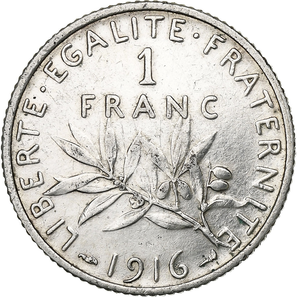 France, Franc, Semeuse, 1916, Paris, Argent, TTB+, Gadoury:467, KM:844.1