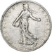Frankrijk, Franc, Semeuse, 1916, Paris, Zilver, ZF+, Gadoury:467, KM:844.1