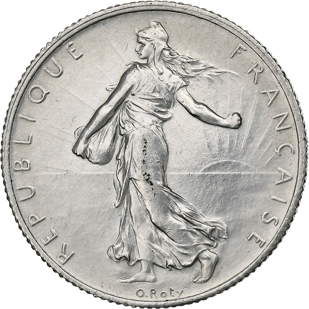 France, 2 Francs, Semeuse, 1916, Paris, Silver, AU(50-53), Gadoury:532, KM:845.1
