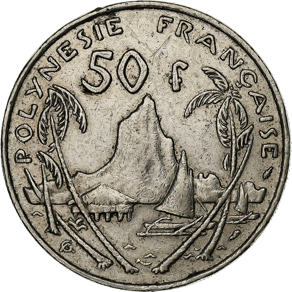 Polynésie française, 50 Francs, 1975, Paris, Nickel, TTB+, Lecompte:112, KM:13