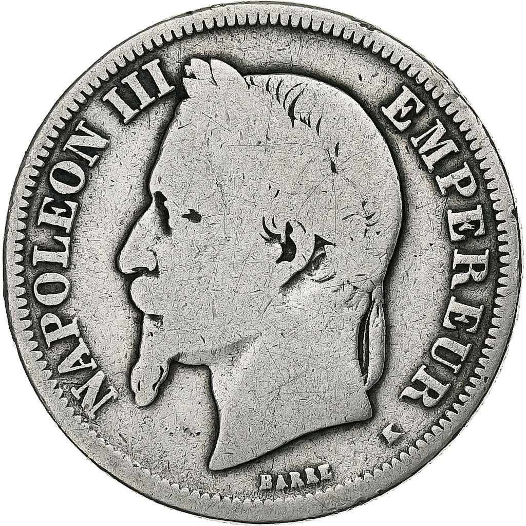 Frankreich, Napoleon III, 2 Francs, 1866, Bordeaux, Silber, SGE+, Gadoury:527