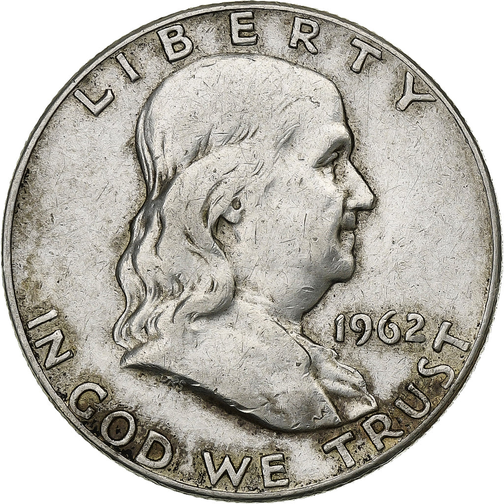Vereinigte Staaten, Half Dollar, Franklin Half Dollar, 1962, U.S. Mint, Silber