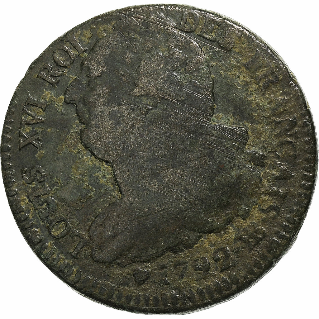 Frankreich, Louis XVI, 2 Sols, 2 sols français, 1792 / AN 4, Strasbourg