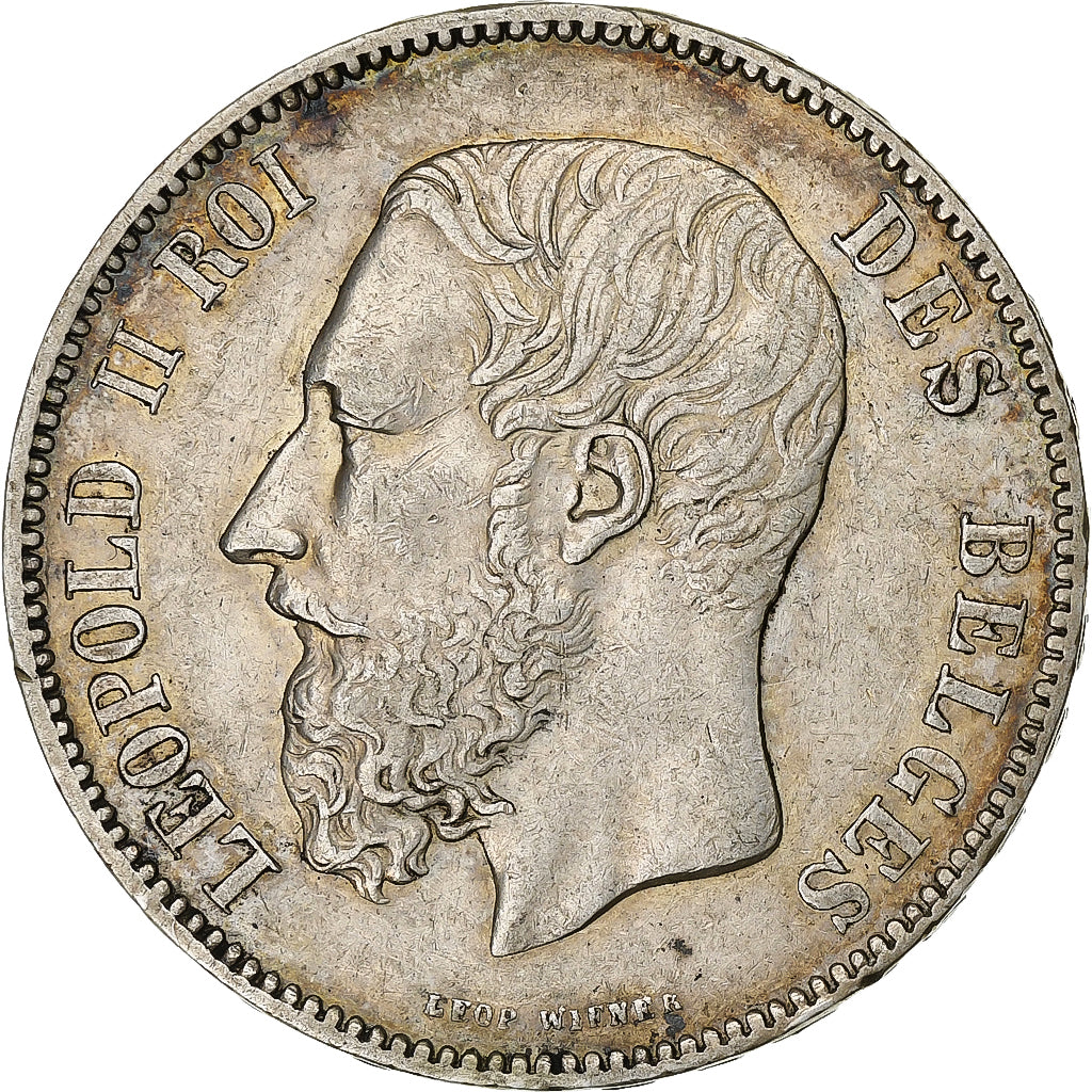 Belgien, Leopold II, 5 Francs, 5 Frank, 1872, Silber, SS, KM:24