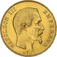 France, Napoleon III, 50 Francs, 1857, Paris, Gold, AU(55-58), Gadoury:1111