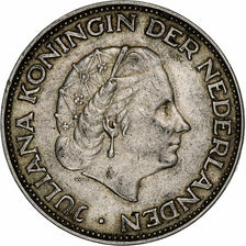 Países Baixos, Juliana, 2-1/2 Gulden, 1962, Prata, AU(50-53), KM:185