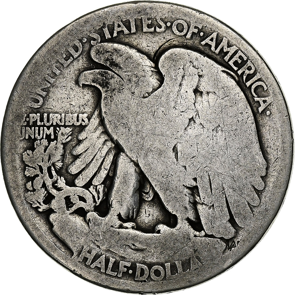 United States, Half Dollar, Walking Liberty Half Dollar, 1916, U.S. Mint, Rare