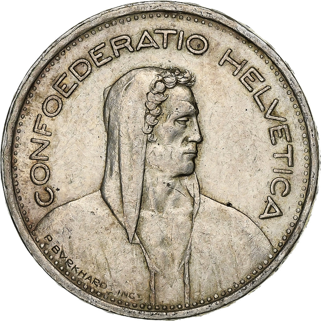 Schweiz, 5 Francs, 1954, Bern, Silber, SS, KM:40