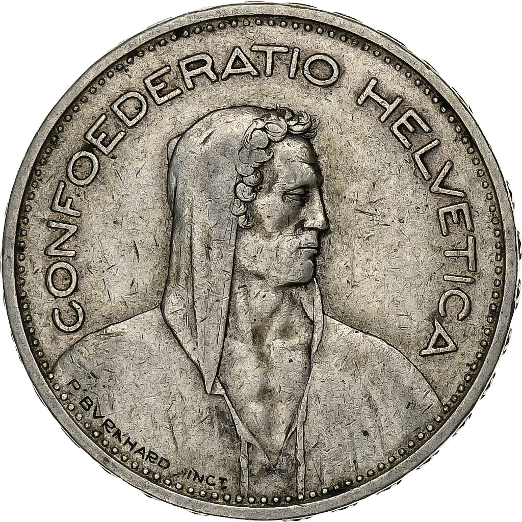 Schweiz, 5 Francs, 1933, Bern, Silber, SS, KM:40