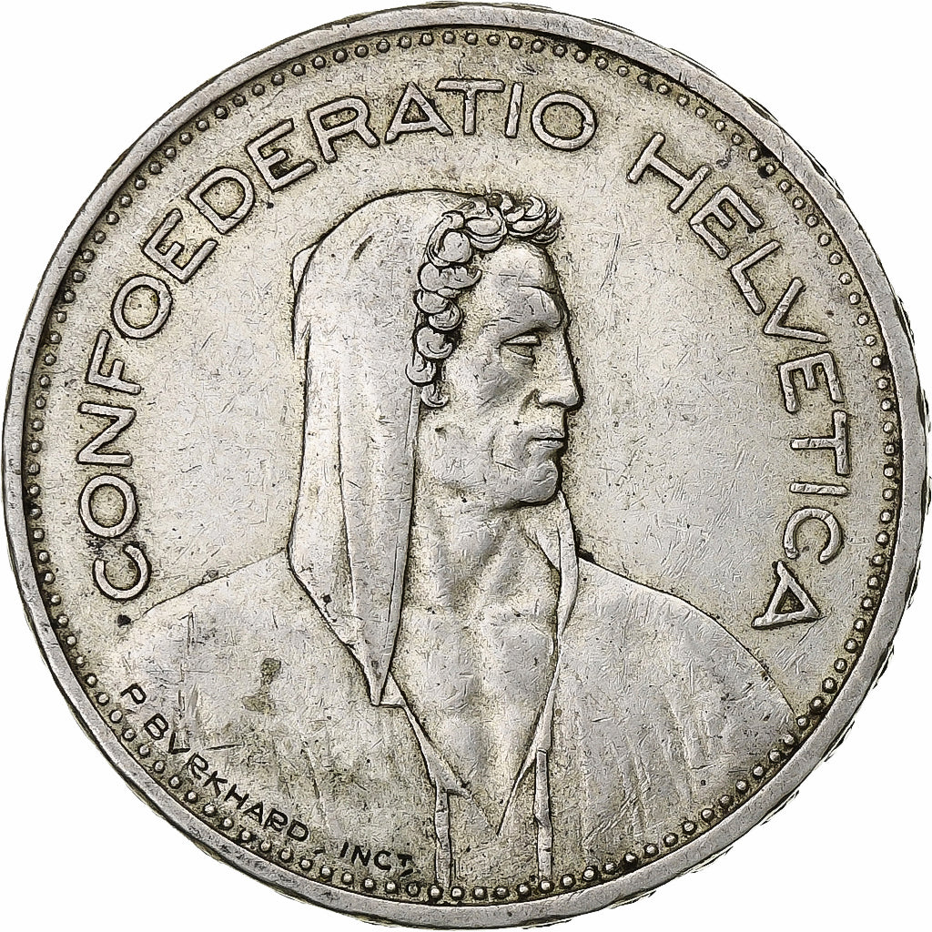 Schweiz, 5 Francs, 1935, Bern, Silber, SS, KM:40