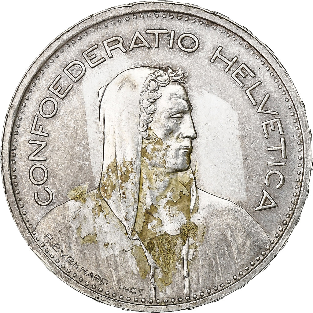 Switzerland, 5 Francs, 1954, Bern, Silver, EF(40-45), KM:40