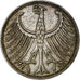 GERMANIA - REPUBBLICA FEDERALE, 5 Mark, 1968, Hamburg, Argento, BB, KM:112.1