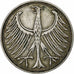 GERMANIA - REPUBBLICA FEDERALE, 5 Mark, 1957, Hambourg, Argento, BB, KM:112.1
