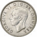 Gran Bretaña, George VI, Florin, Two Shillings, 1943, Plata, MBC+, KM:855