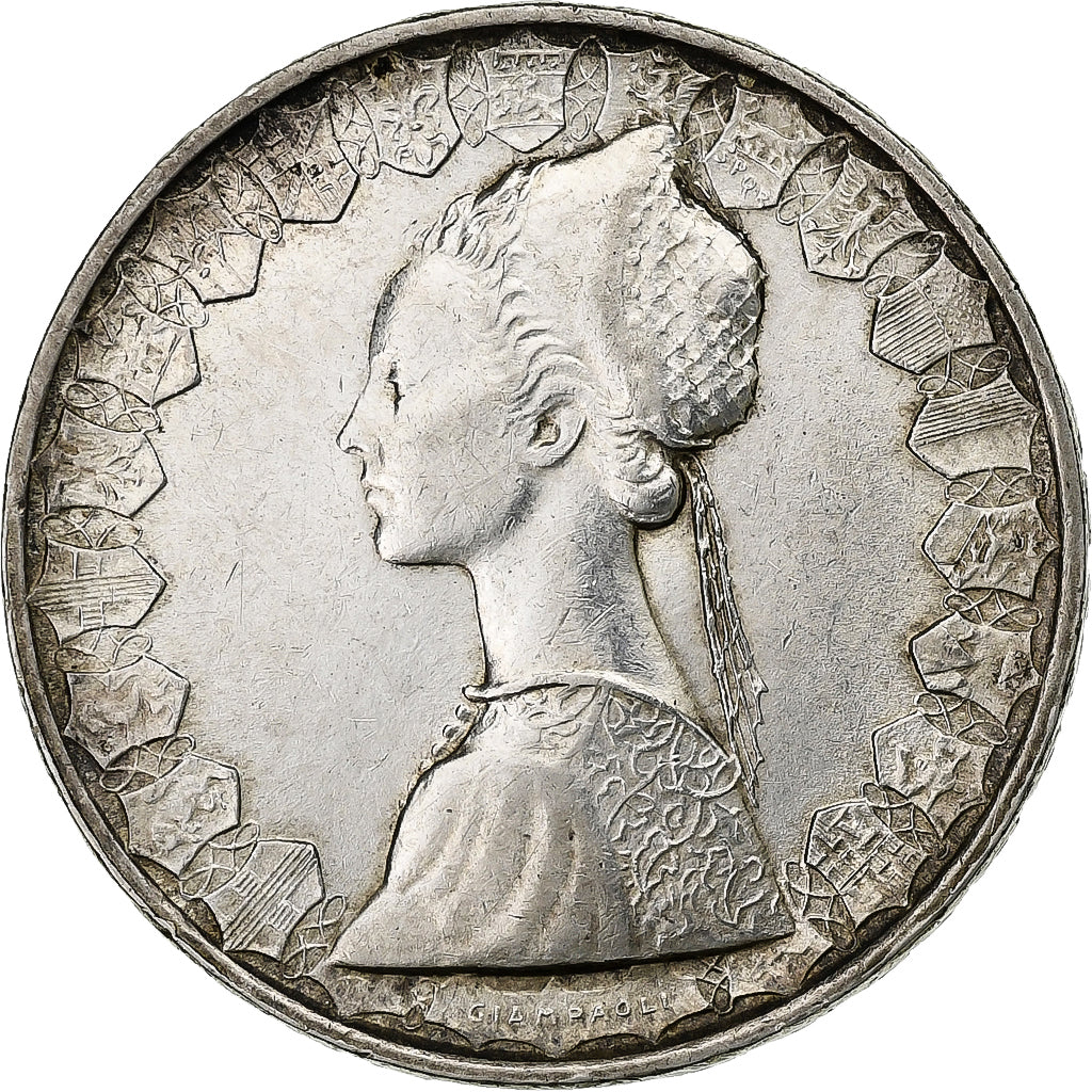 Italie, 500 Lire, 1958, Rome, Argent, TTB+, KM:98