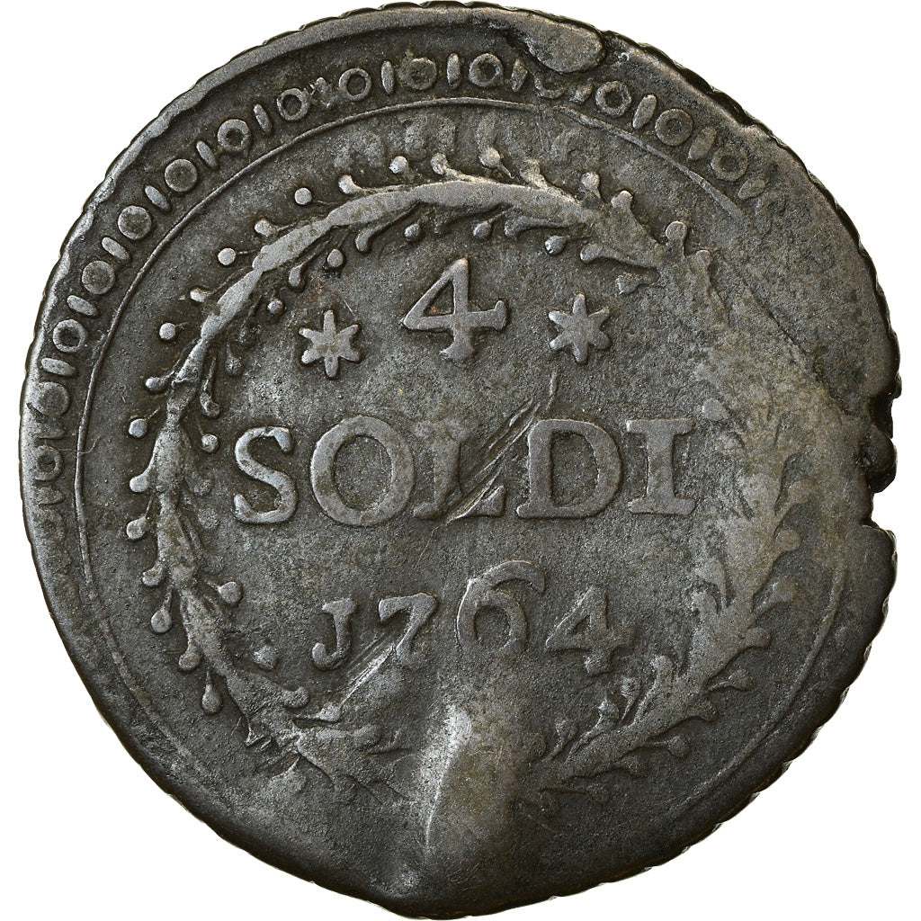 Munten, Italiaanse staten, CORSICA, General Pasquale Paoli, 4 Soldi, 1764