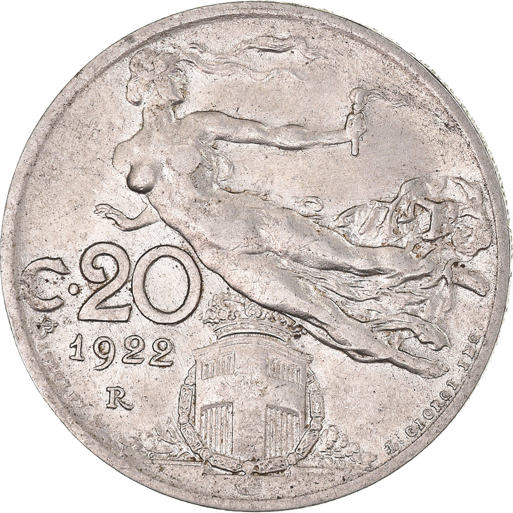 Monnaie, Italie, 20 Centesimi, 1922