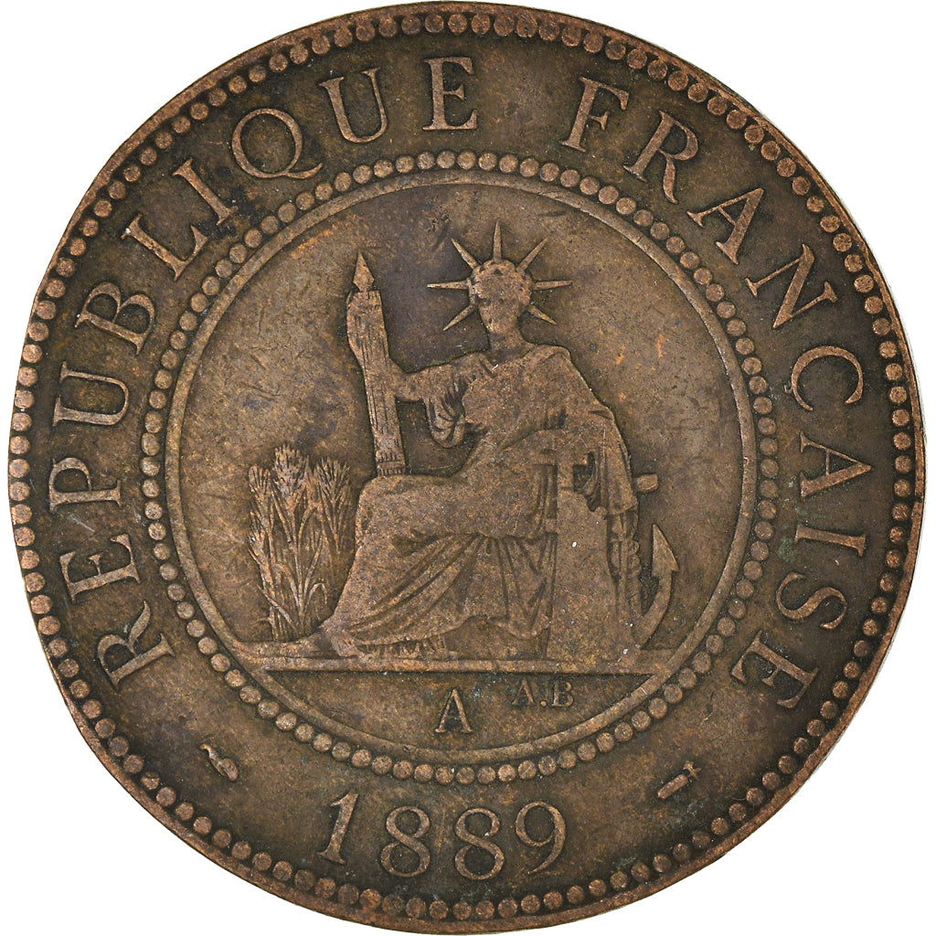 Moneta, FRANCUSKIE INDOCHINY, Cent, 1889