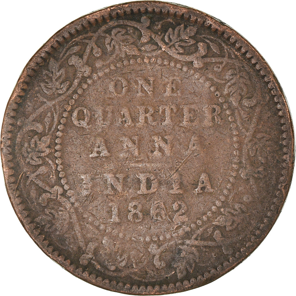 Monnaie, Inde britannique, 1/4 Anna, 1862